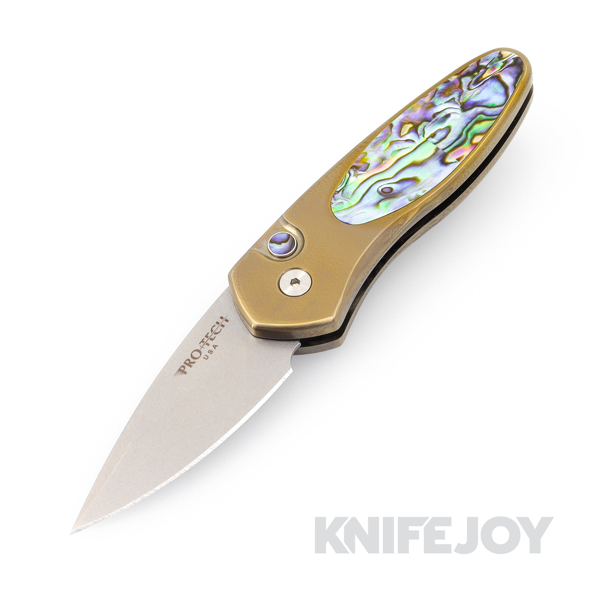 Protech Knives 2022 Sprint Custom 001 Automatic Stonewash Blade with KnifeJoy