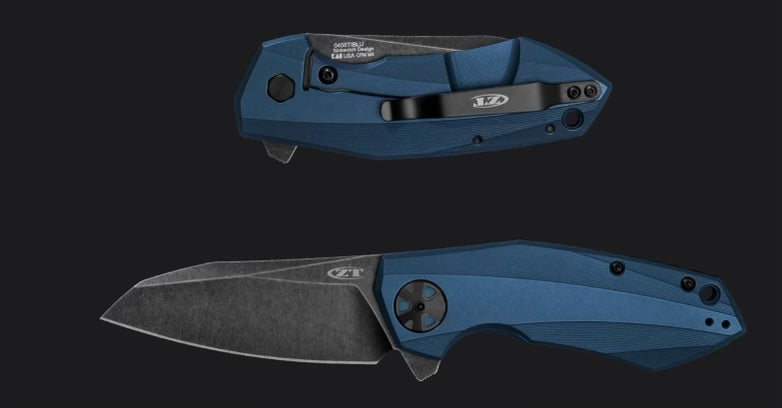 Zero Tolerance Knives ZT 0456TIBLU Sinkevich CPM-M4 Blackwash Drop