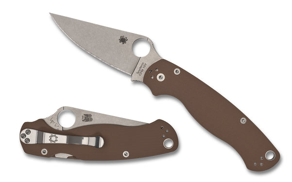 Spyderco C81GPBN15V2 Paramilitary 2 Sprint Run Plain Satin CPM 15V