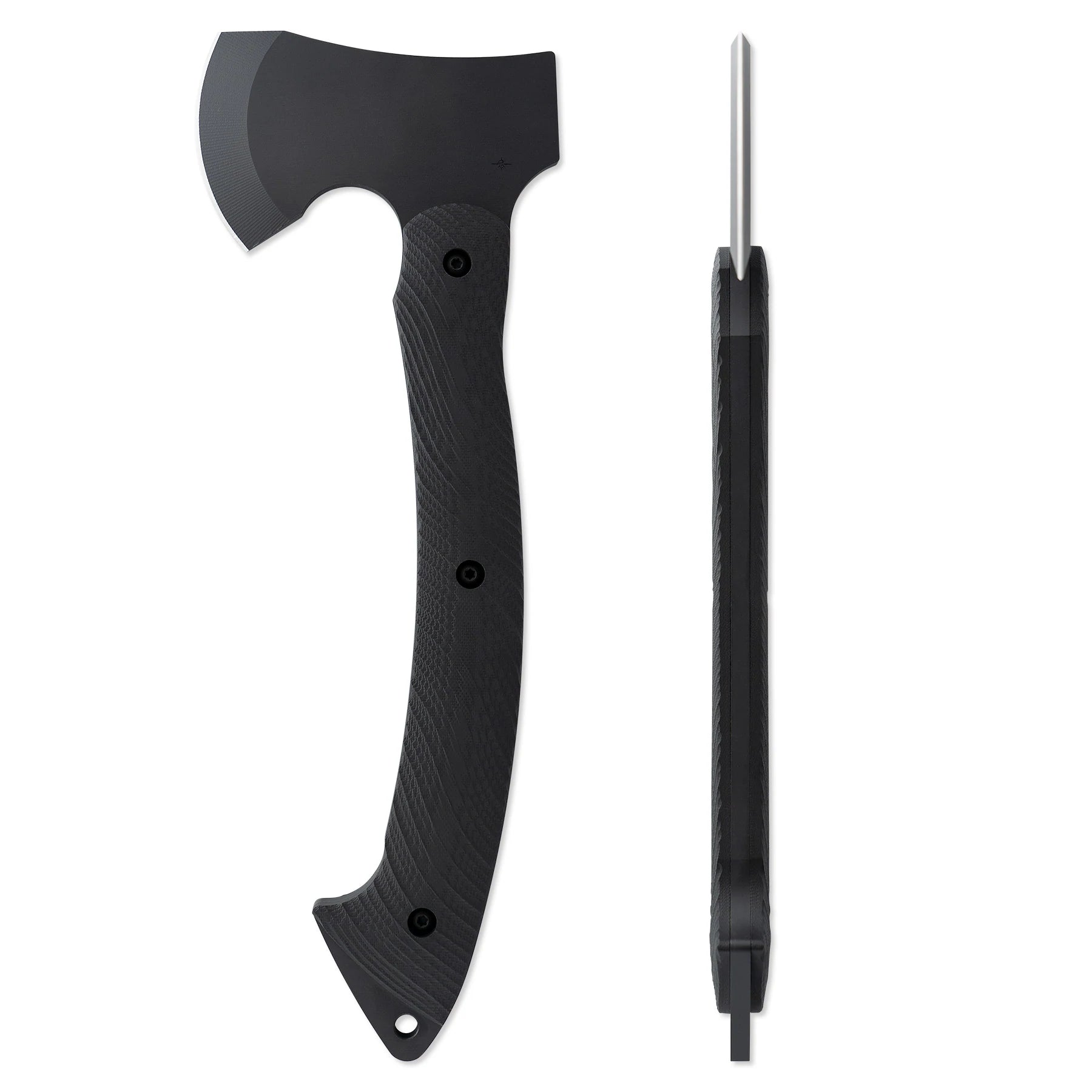 Toor Knives Camp Axe Black Cerakote Blade with Shadow Black Textured G