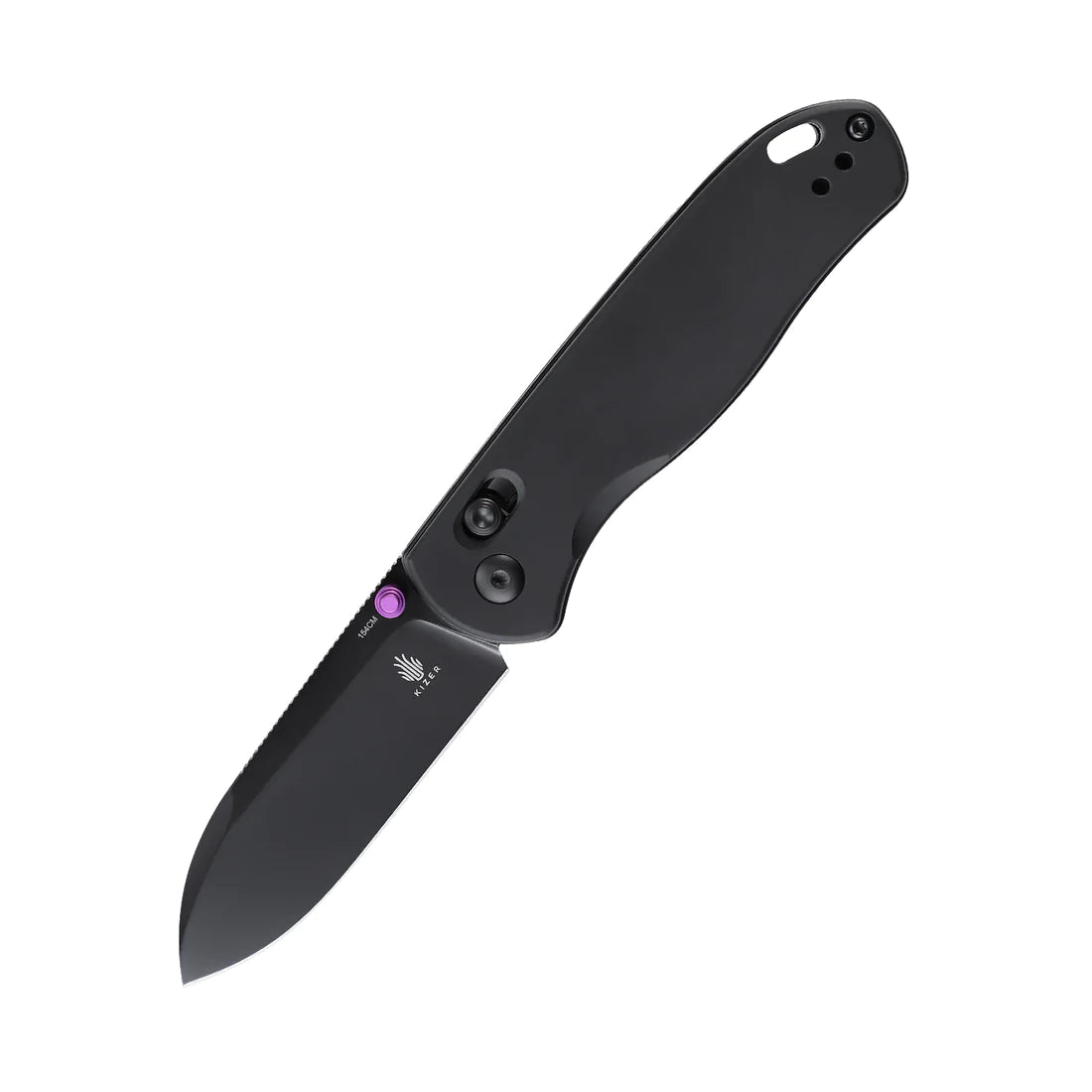 Kizer V3619A2 Vanguard Drop Bear Folding Knife Black Drop Point Blade KnifeJoy