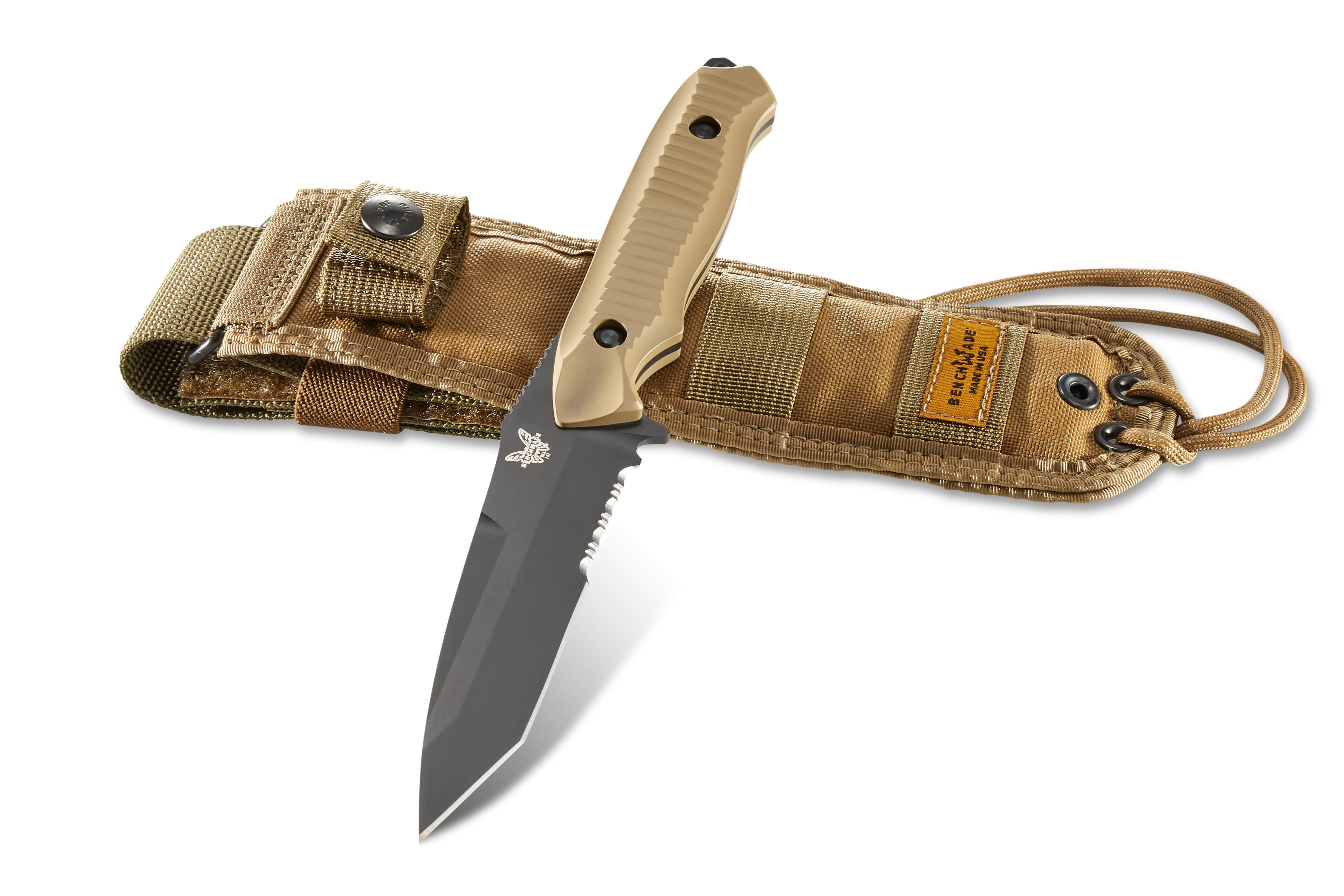 Benchmade 141SBKSN Nimravus Fixed Blade Serrated Tanto Black Finish Bl ...