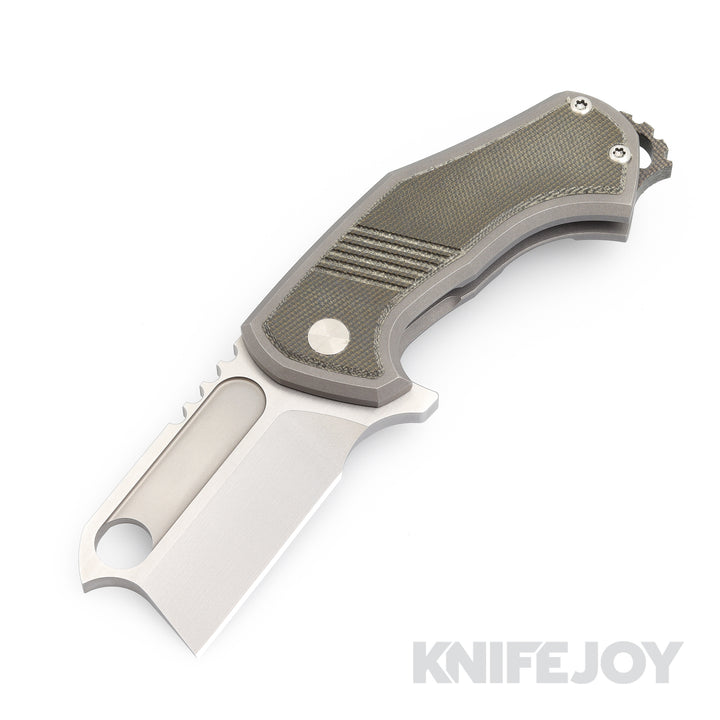 Eric Luther Knives Orphan S Flipper 2Tone Zirblast CPM-154 Blade
