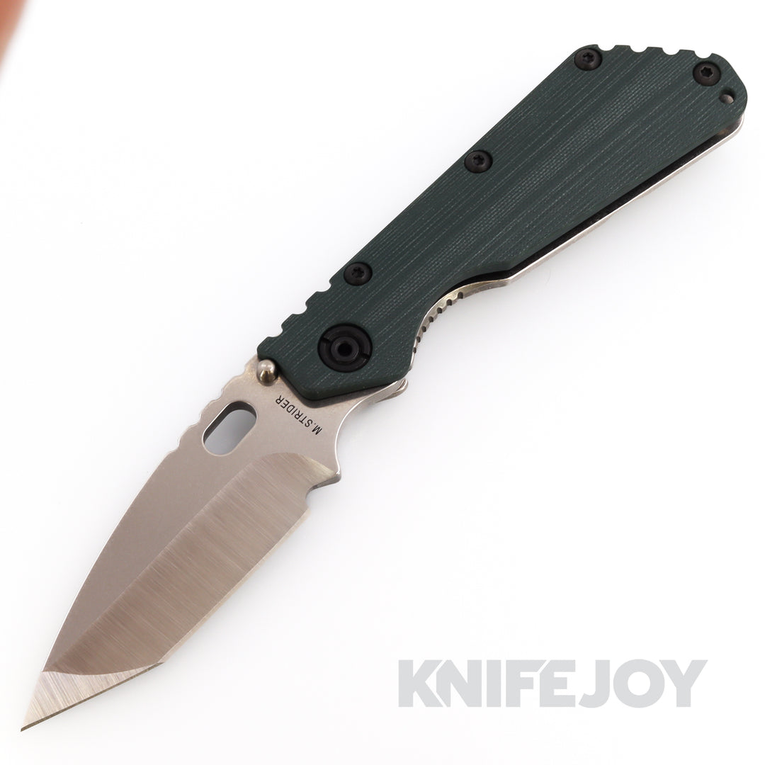 Mick Strider Knives SMF CC Hand Ground Tanto S30V Blade with Green