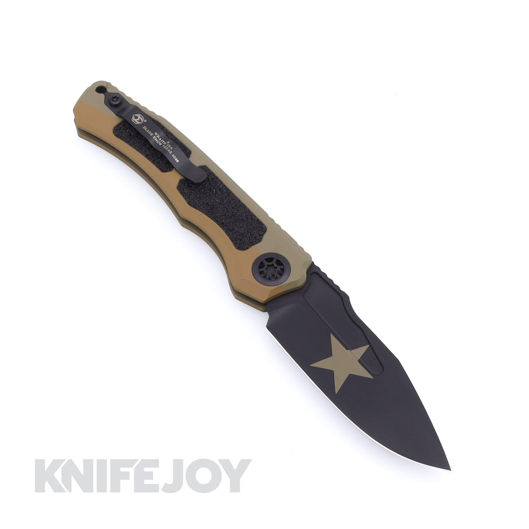 Heretic Knives H000-4A-BST Auto Wraith Black Clip Point Blade with