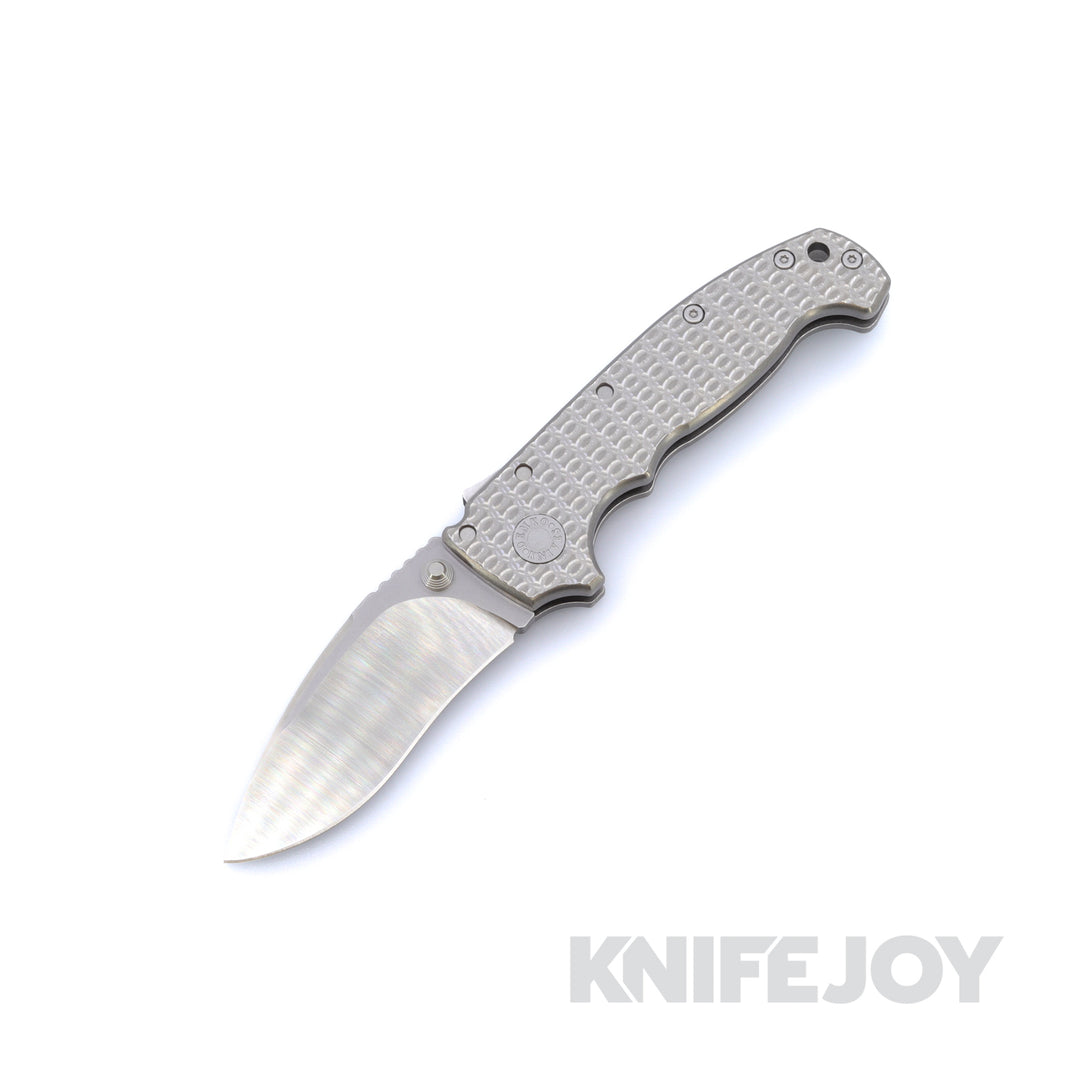 Demko Knives MGAD20 CPM-3V Raw Kopis Titanium Chainmail Handle