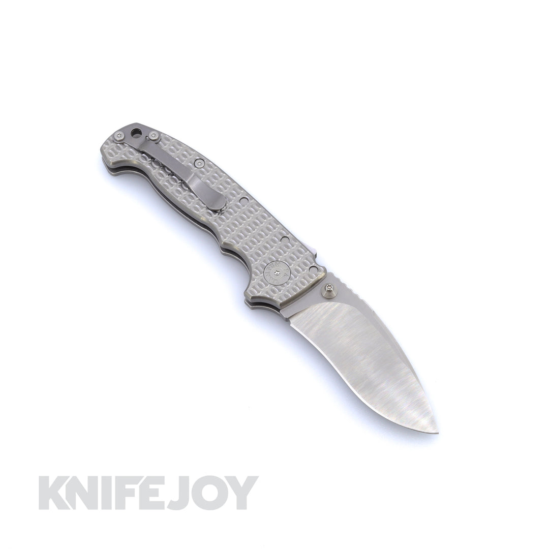 Demko Knives MGAD20 CPM-3V Raw Kopis Titanium Chainmail Handle