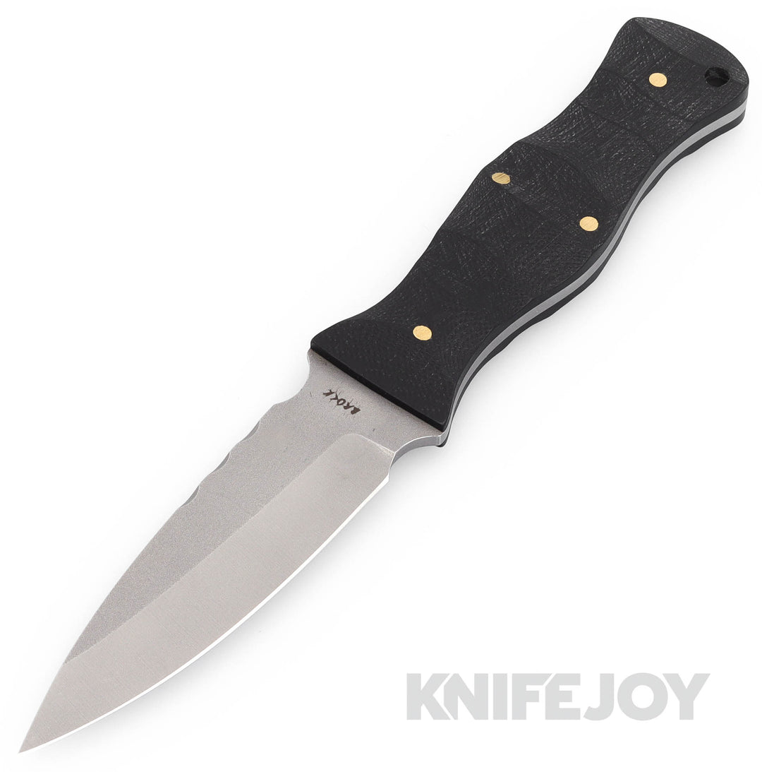 Brock Blades Sgian Dubh T Fixed Blade CPM 3V Blade with Black G10