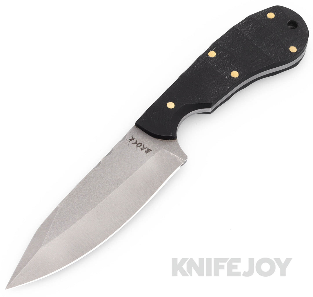 Brock Blades Double D Fixed Blade CPM 3V Blade with Black G10
