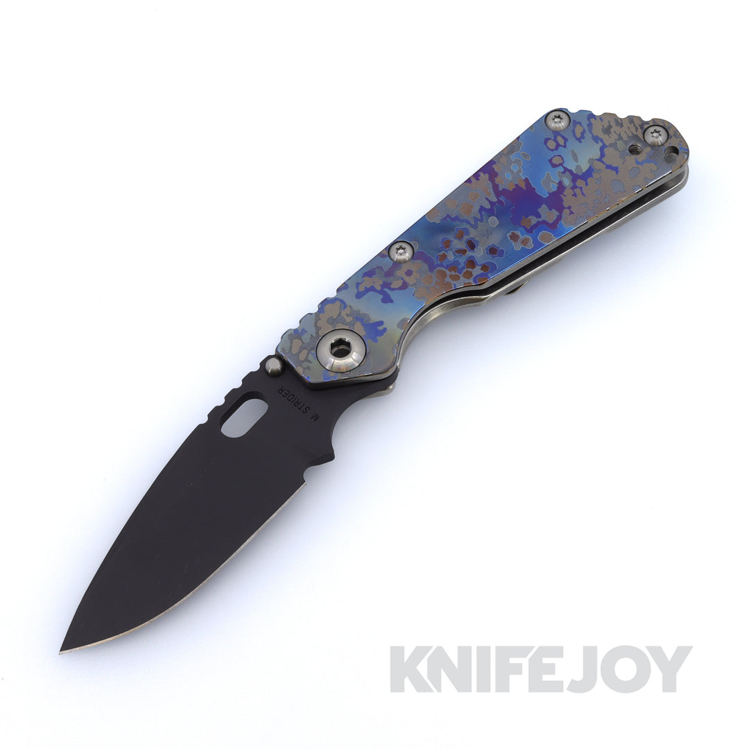 Mick Strider Knives SnG Black Blade with Partizan Full Titanium