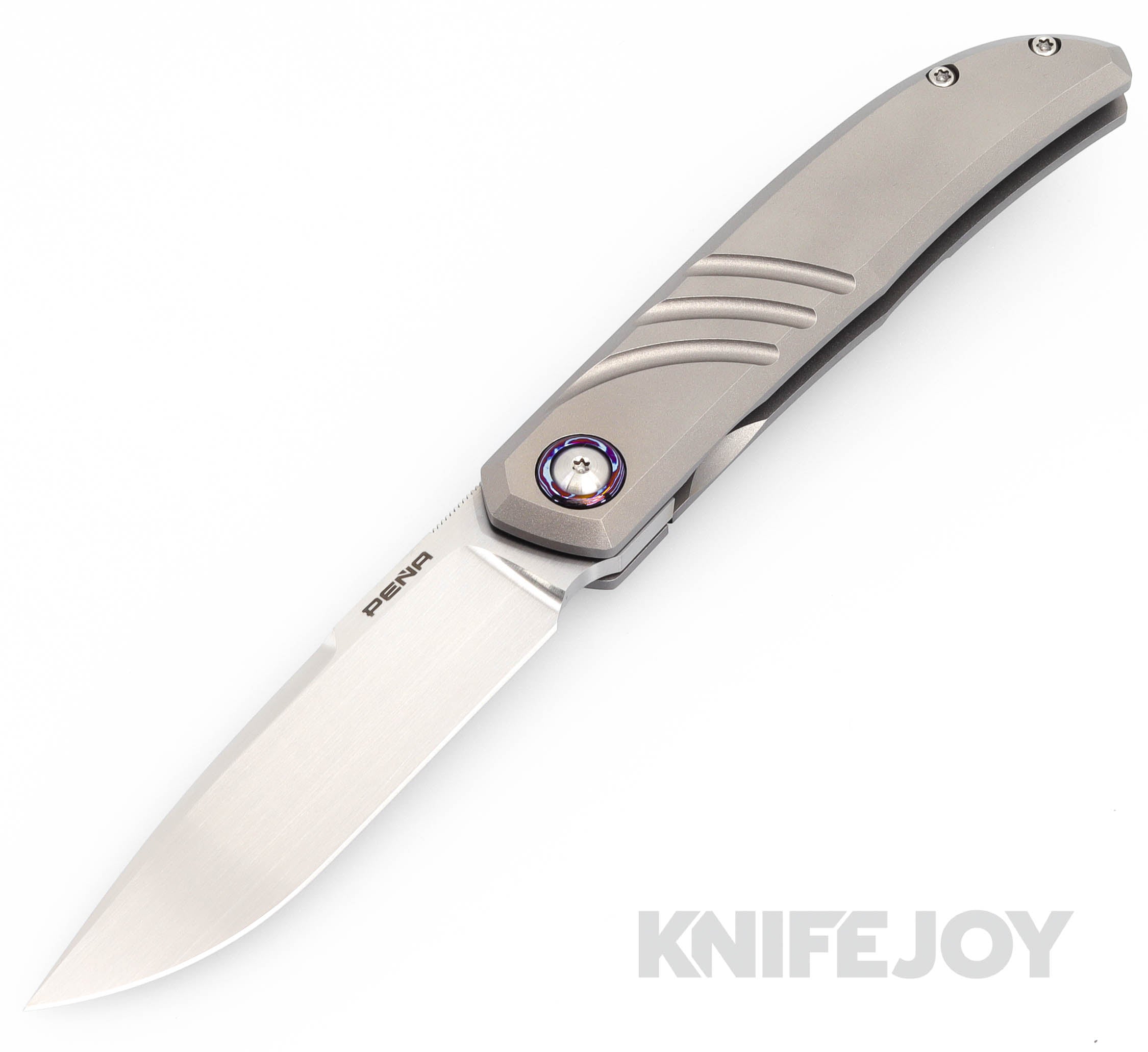 Enrique Pena Custom Rio Grande Front Flipper Plain Satin Blade with Ti ...