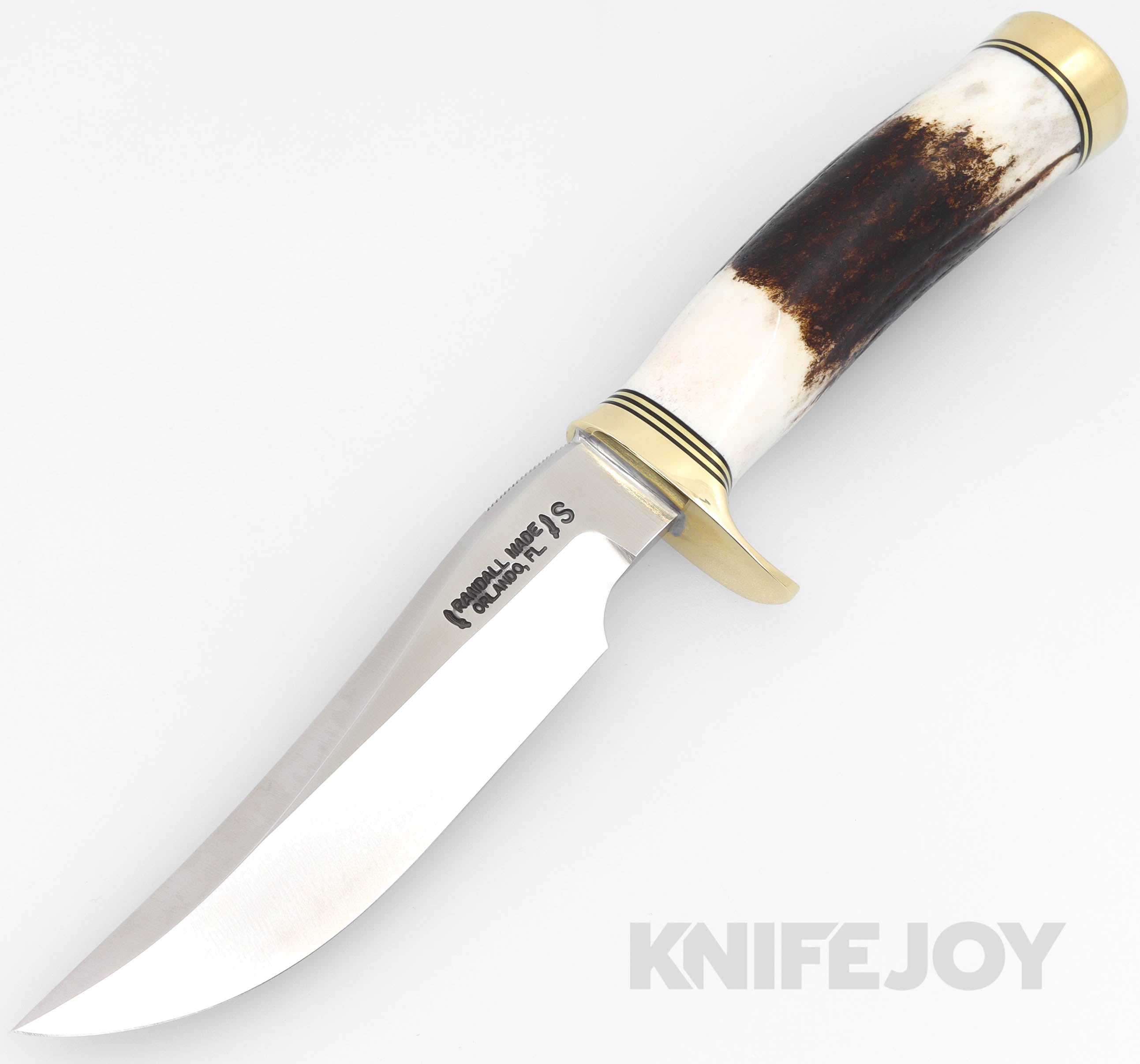 Randall Made Knives Model 3-5 Pathfinder SS Blade with Stag Handle/ Br ...