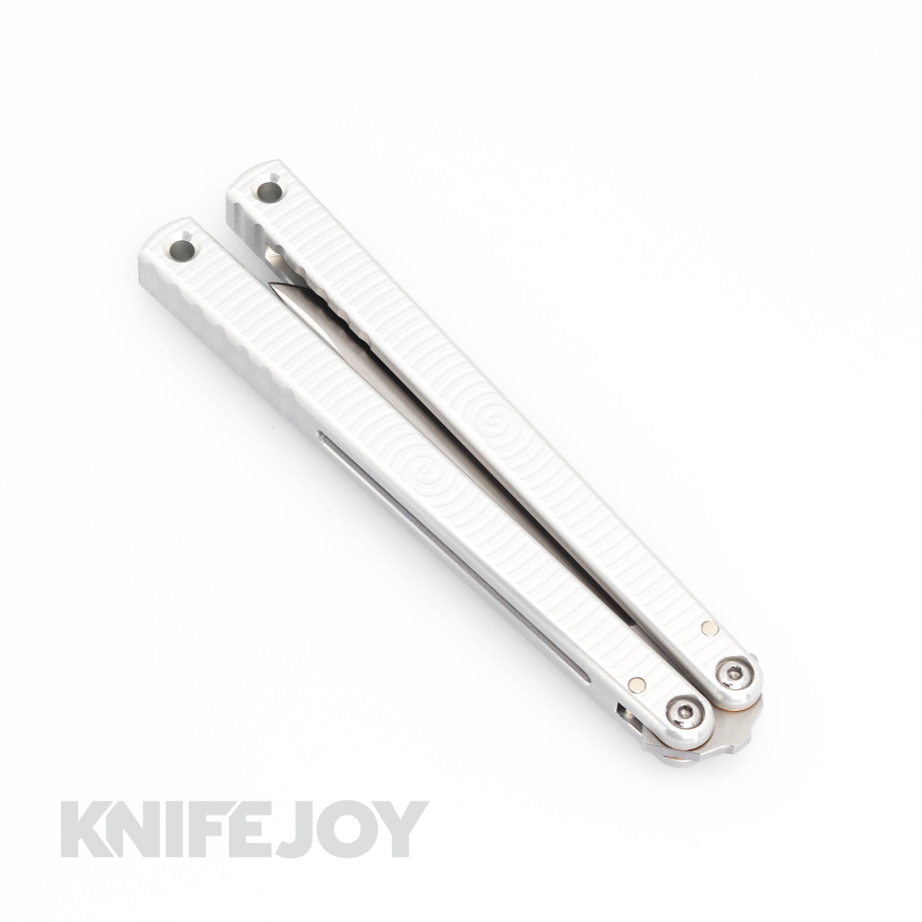 Squid Industries Knives Spiral Silver Krake Raken V3 Balisong Butterfl ...