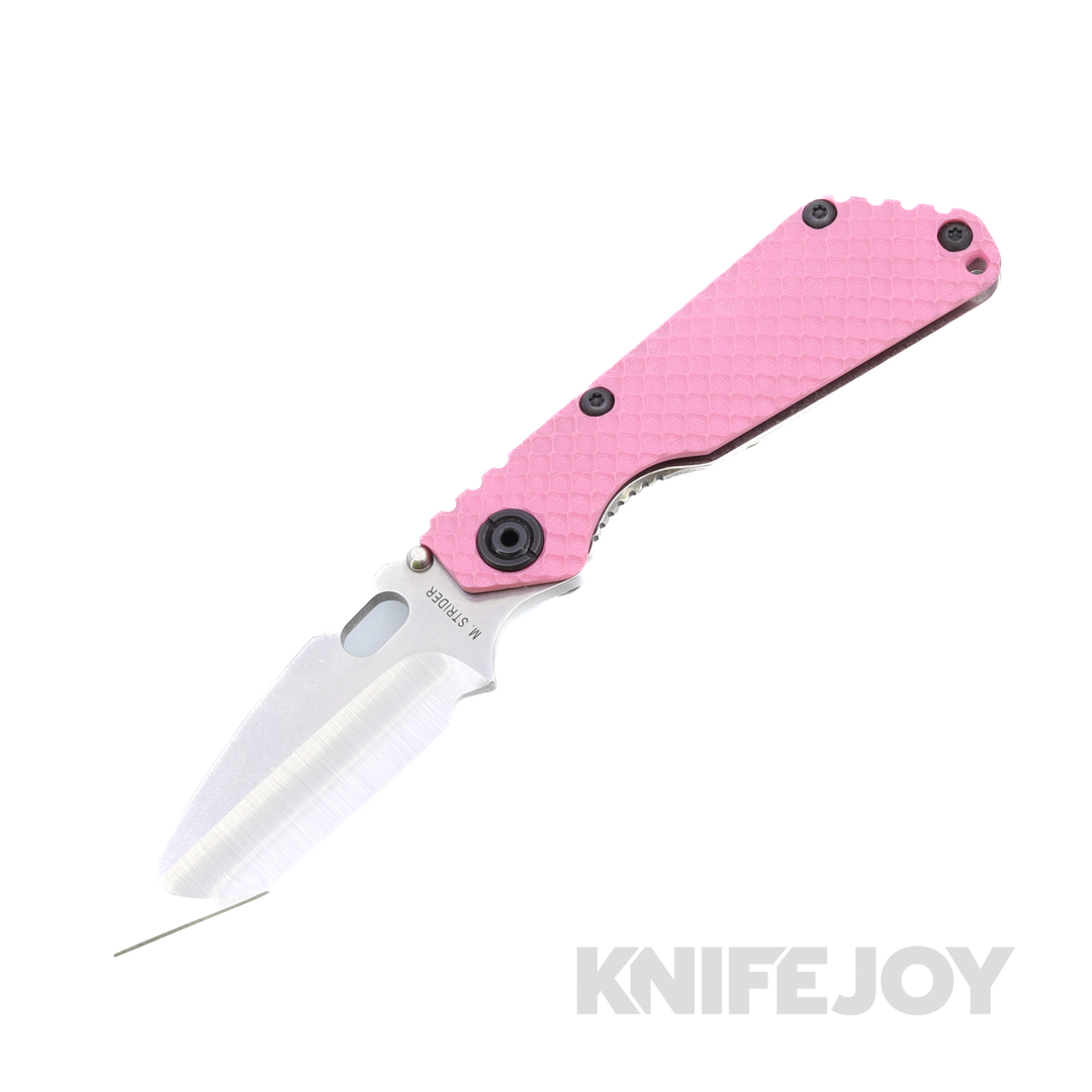 Mick Strider Custom Knives SnG Stonewash Tanto Blade with Pink
