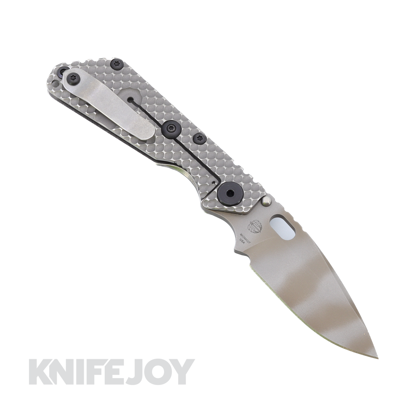 Mick Strider Custom Knives SnG Tiger Stripe Blade with Double Gunner G ...