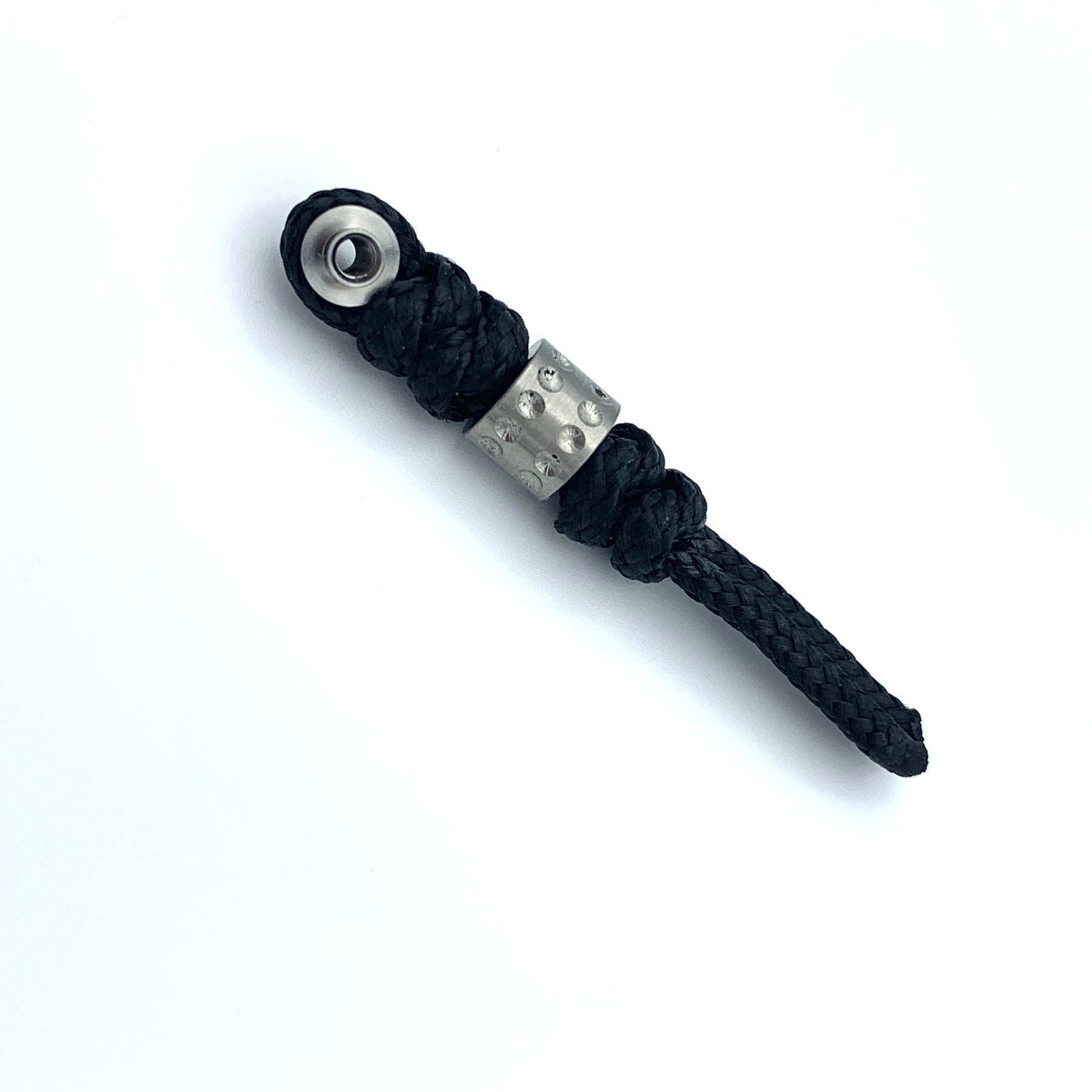 Chris Reeve Small Inkosi Lanyard Black Paracord with Silver Premium Do