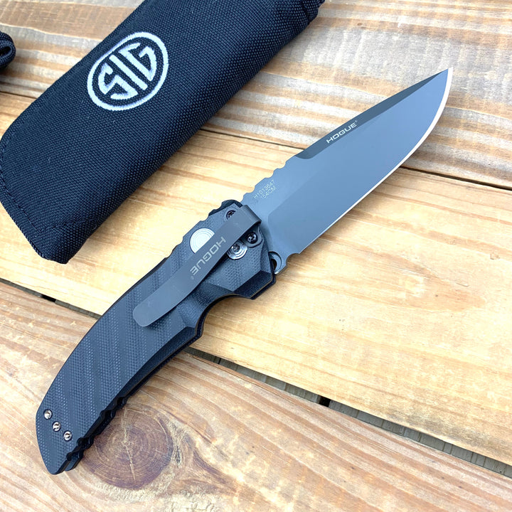 SIG Sauer by Hogue EX-A01 Tactical Auto Folder Grey Cerakote Drop