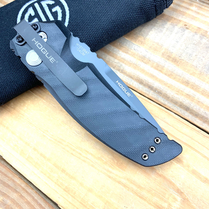 SIG Sauer by Hogue EX-A01 Tactical Auto Folder Grey Cerakote Drop