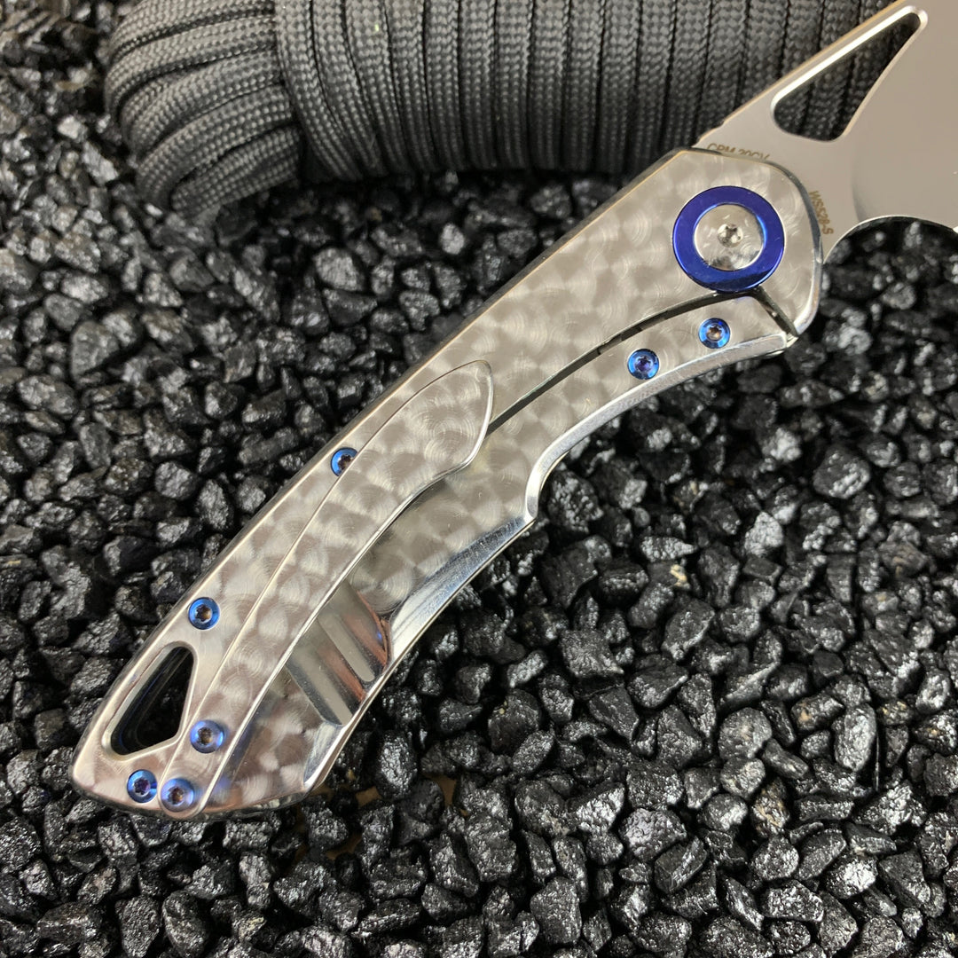 Olamic Cutlery Custom Whippersnapper with Mammoth Tooth Inlay