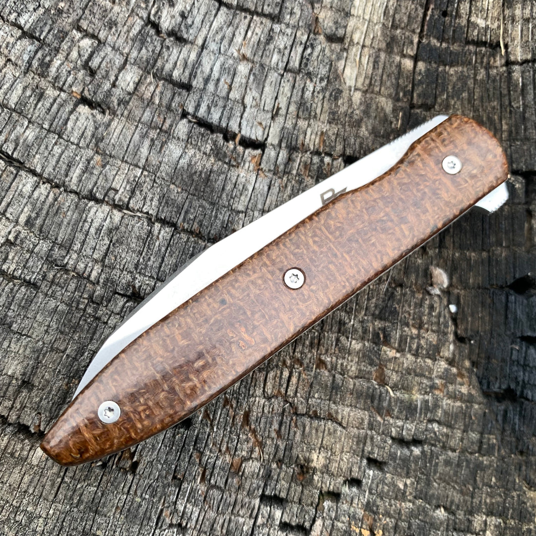 Brad Zinker Knives Silver Wharncliffe Linerlock Flipper with