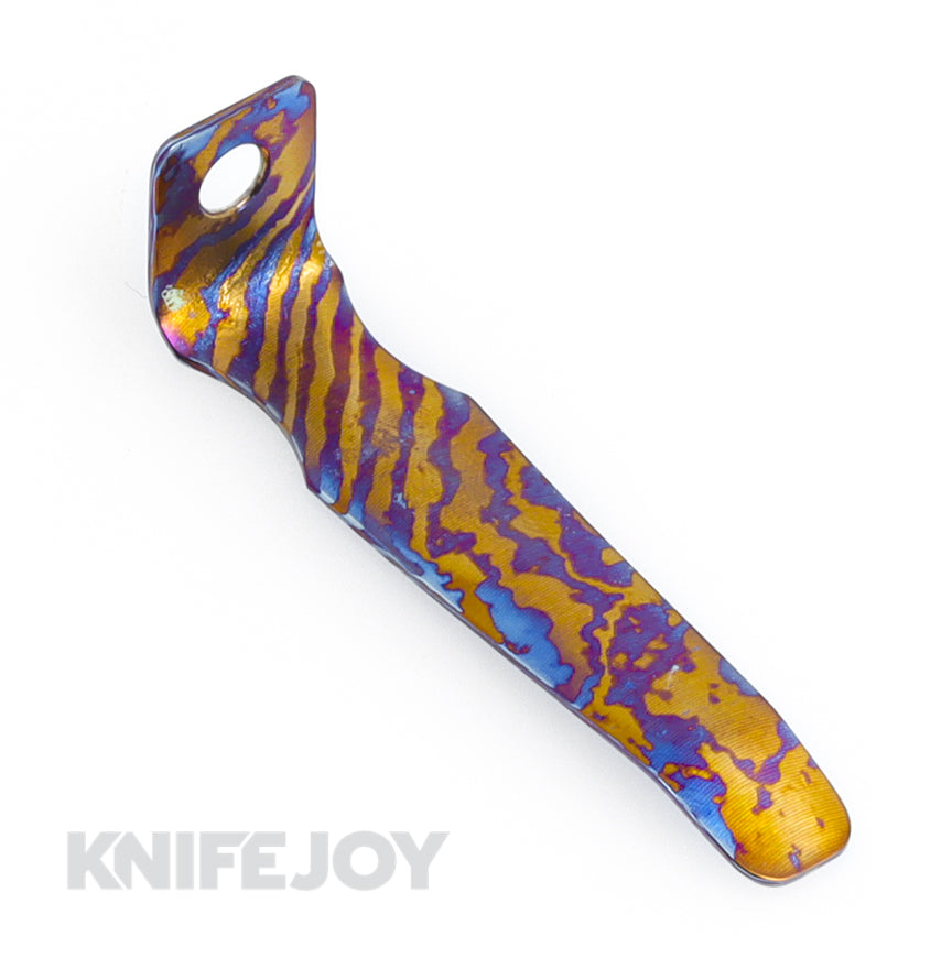 Maverick Customs 3-Alloy Twist Timascus Small Microtech OTF Pocket Maverick Customs 3-Alloy Twist Timascus Small Microtech OTF Pocket