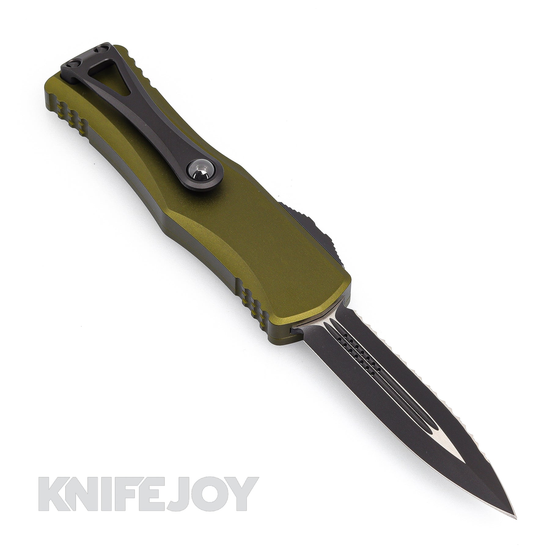 Microtec 702 MICROTECH 702-3OD Hera Auto OTF Double Edge Black Full Serrated Blade ...