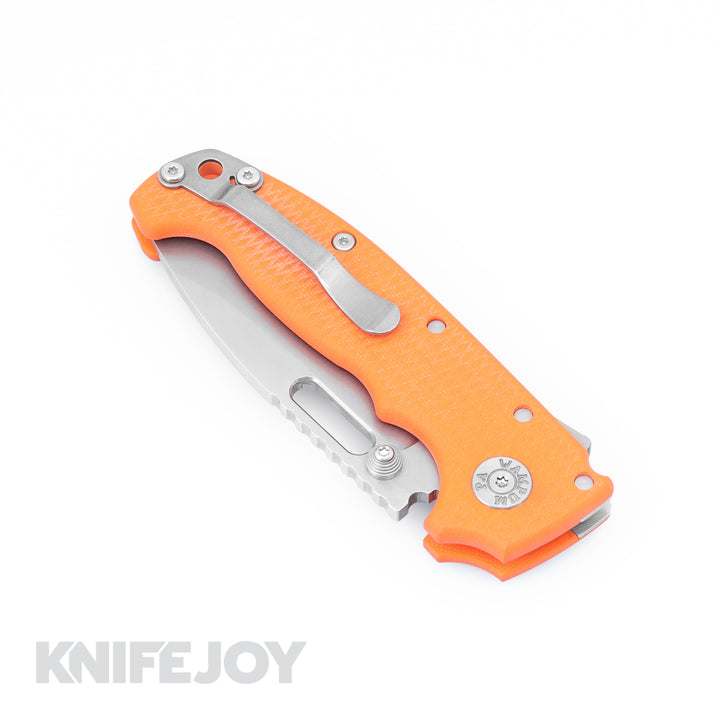 Demko Knives AD20I Shark Lock M390 Drop Point Blade with Orange