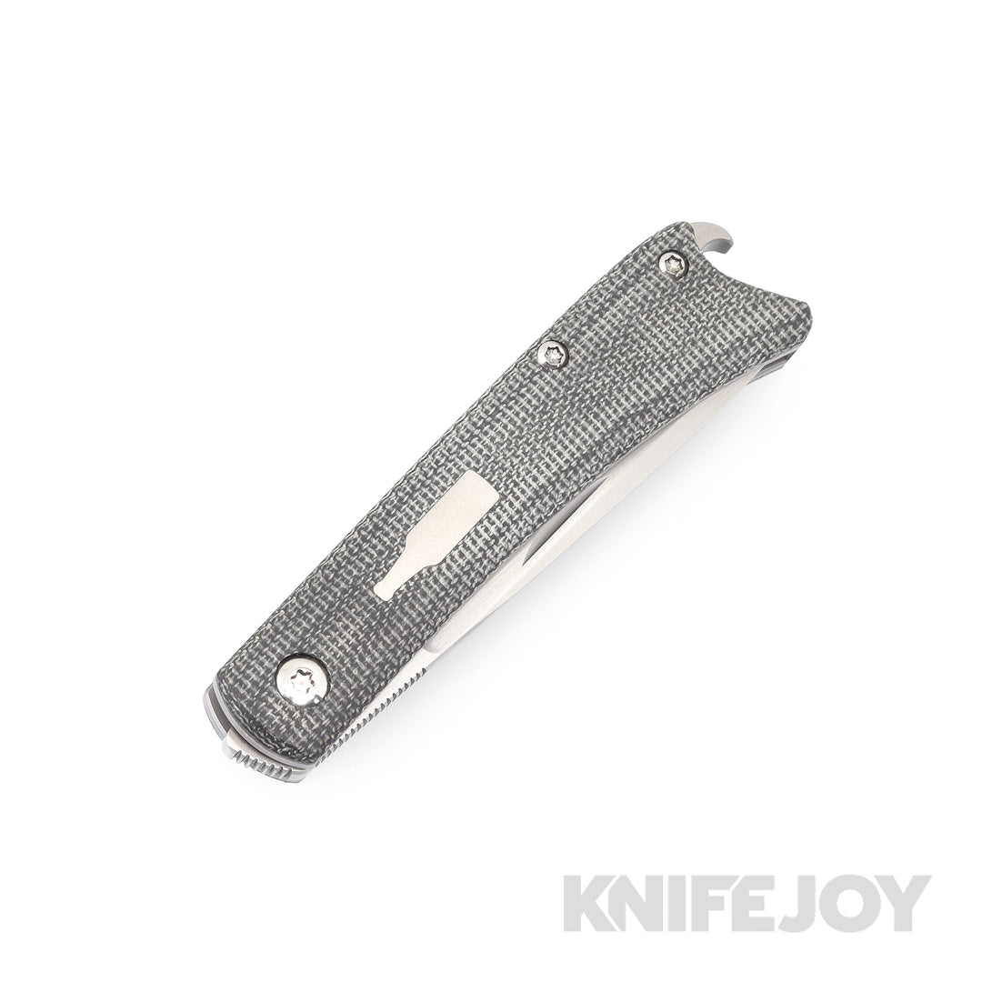Esnyx Silver Line Beer Buster Jr. Front Flipper M390 Hand Rubbed