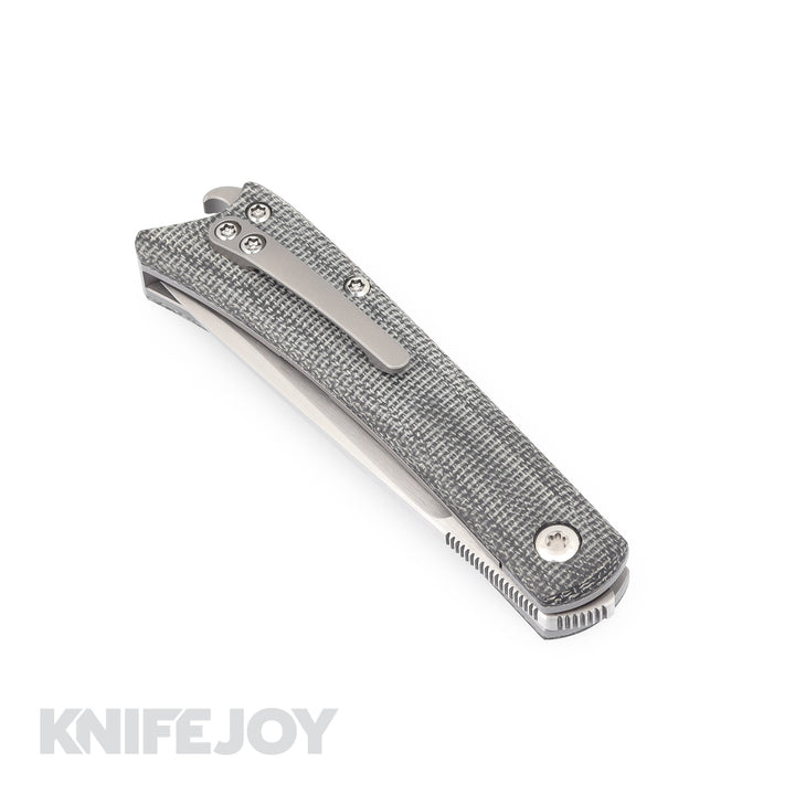 Esnyx Silver Line Beer Buster Jr. Front Flipper M390 Hand Rubbed