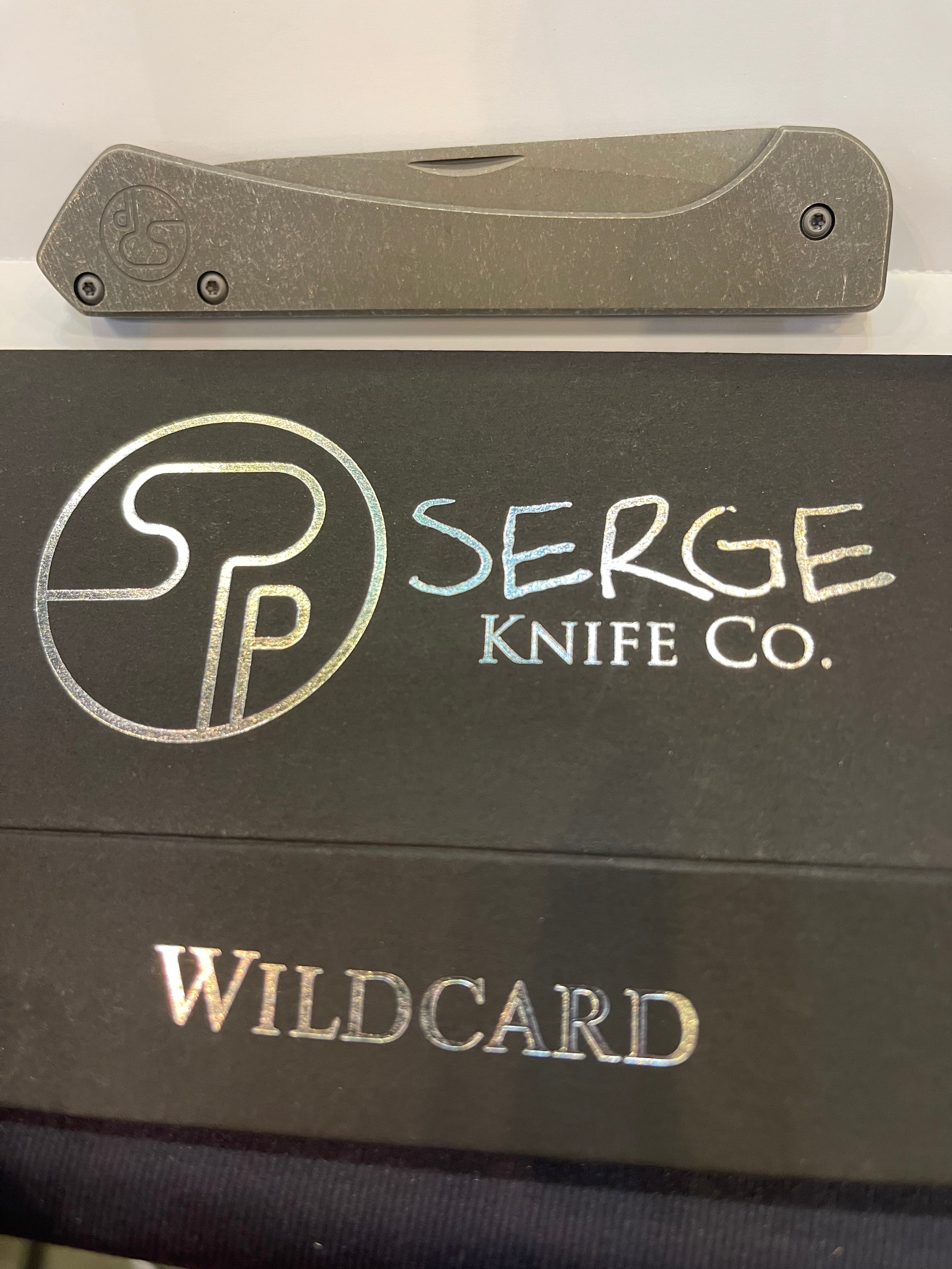 Serge Knives Production Wildcard Bohler M390 Blade with Stonewashed Ti KnifeJoy