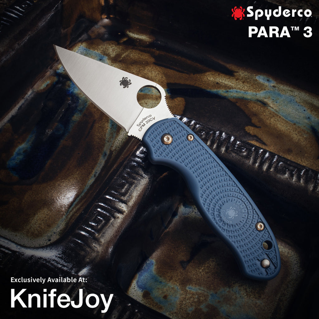 Spyderco (C223PNBL) Para 3 Lightweight Exclusive Stone Blue