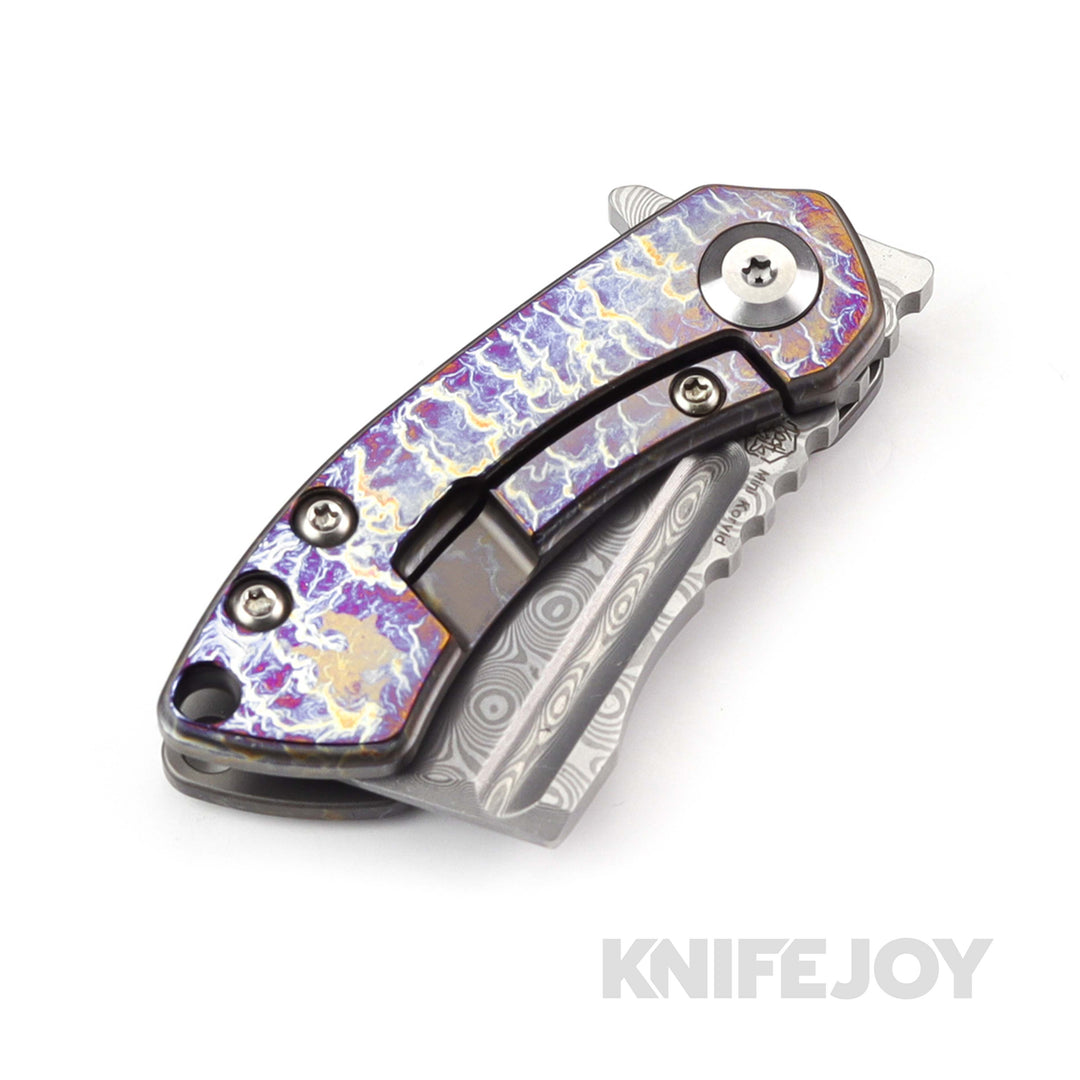 Kansept Knives K3030D1 Mini Korvid Liner Lock Damascus Blade with