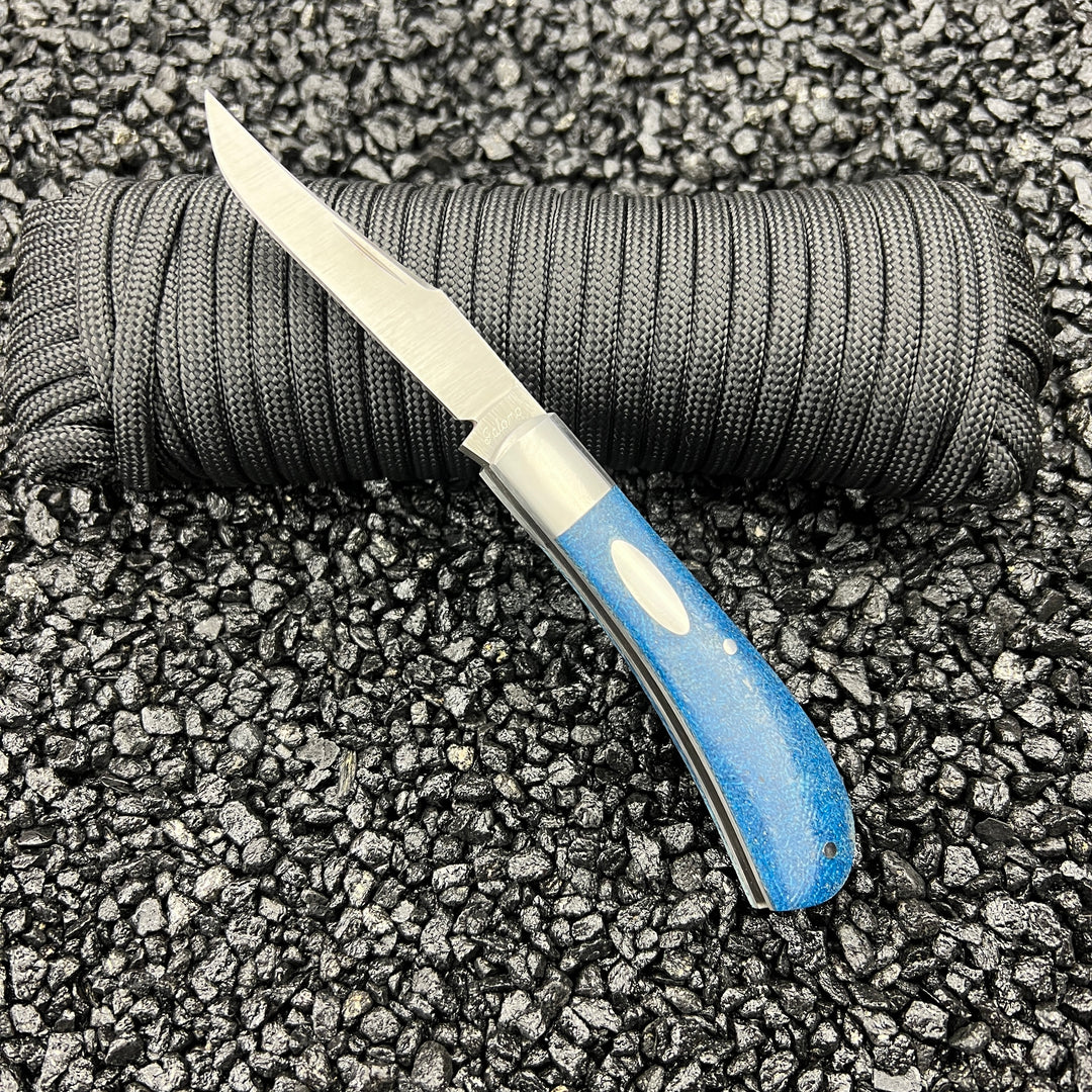 Pepe Jalomo Small Trapper CPM154 Blade with G-Carta Handles SS