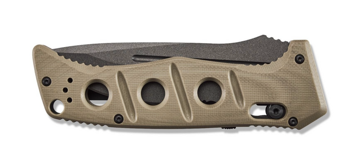 Benchmade 2750SGY-3 Adamas Automatic Knife Desert Tan G-10 (3.8" Gray – KnifeJoy