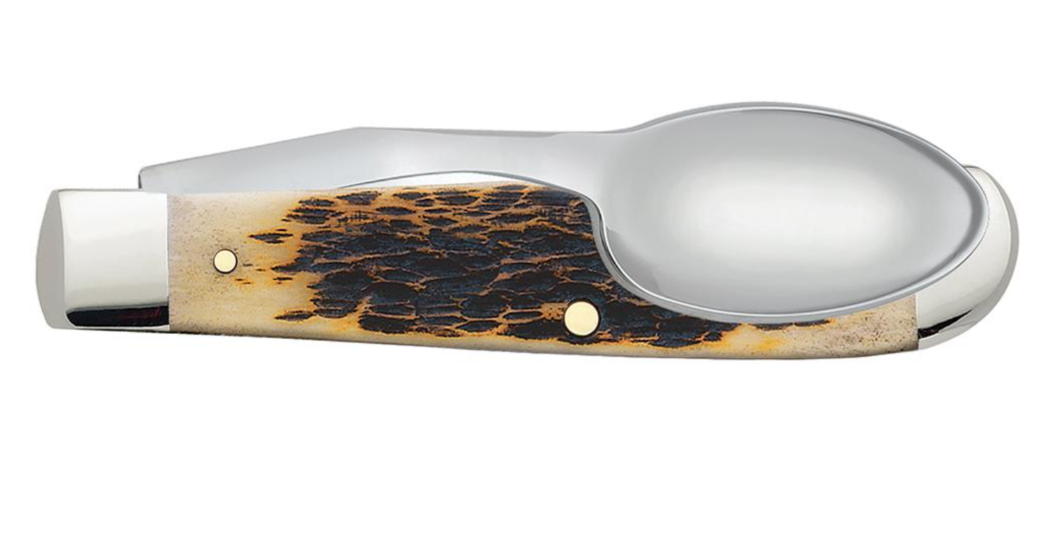 Case Amber Bone Peach Seed Jig Hobo® Pocket Knife (00052) KnifeJoy