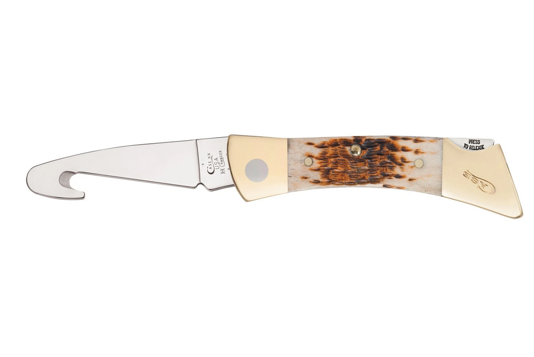 Case Amber Bone Peach Seed Jig XX-Changer® with Gut Hook Pocket