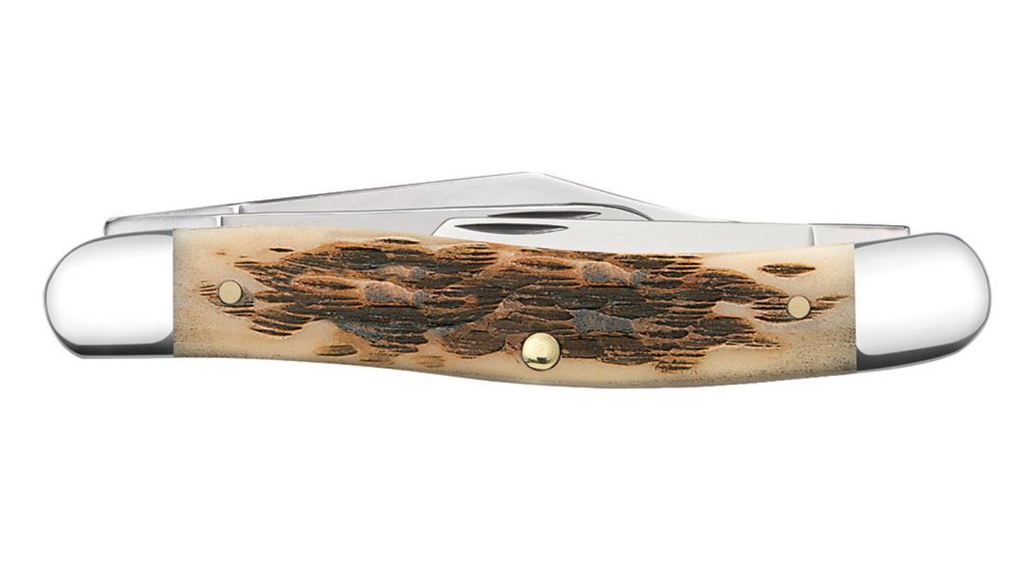 Case Amber Bone Peach Seed Jig Stockman Pocket Knife (00128
