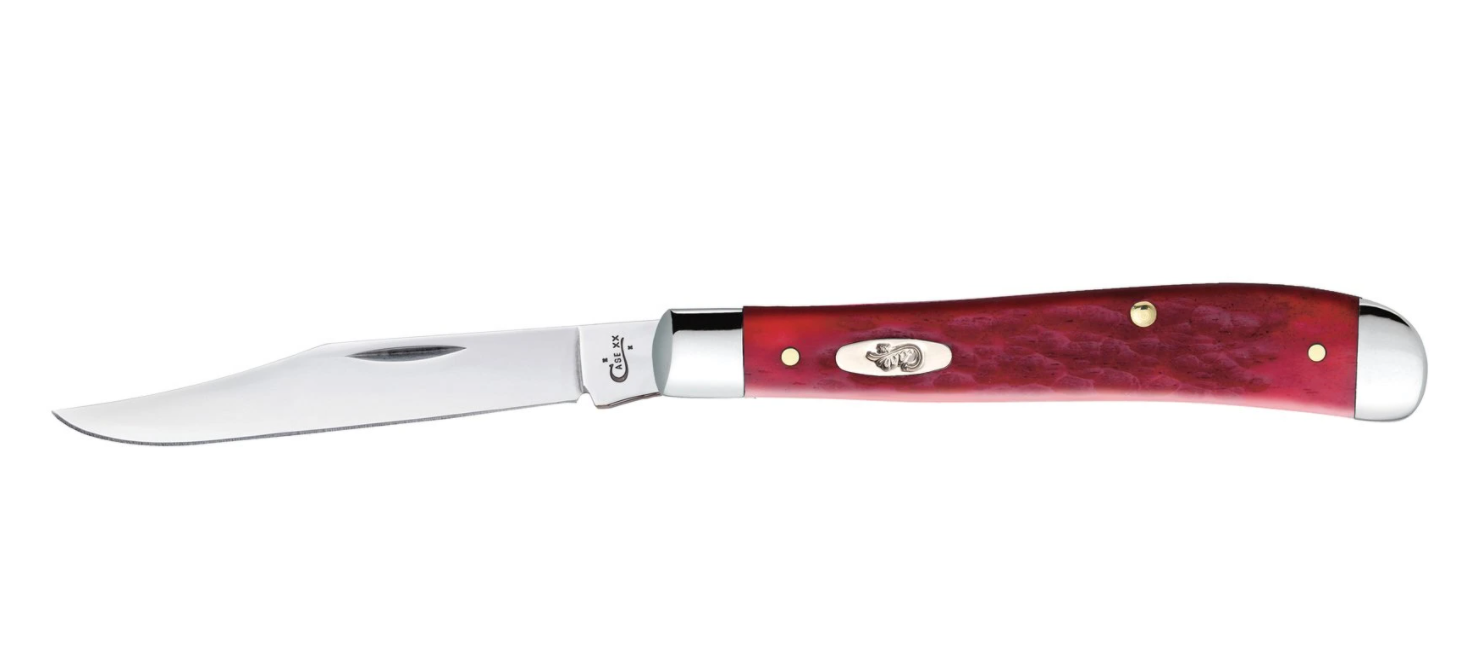 Case Dark Red Bone Standard Jig Chrome Vanadium Slimline Trapper