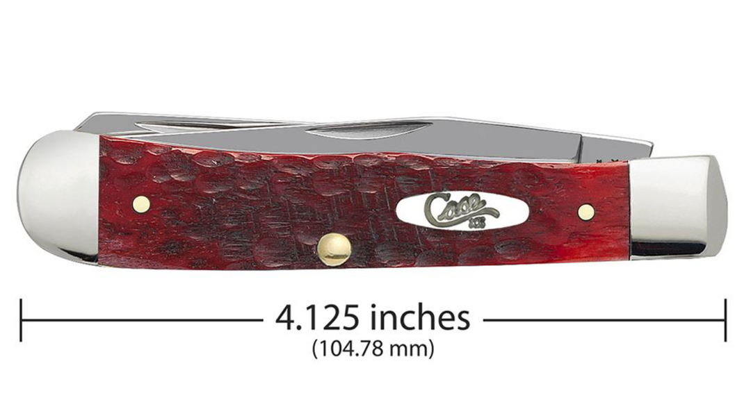 Case Dark Red Bone Standard Jig Chrome Vanadium Trapper (06984