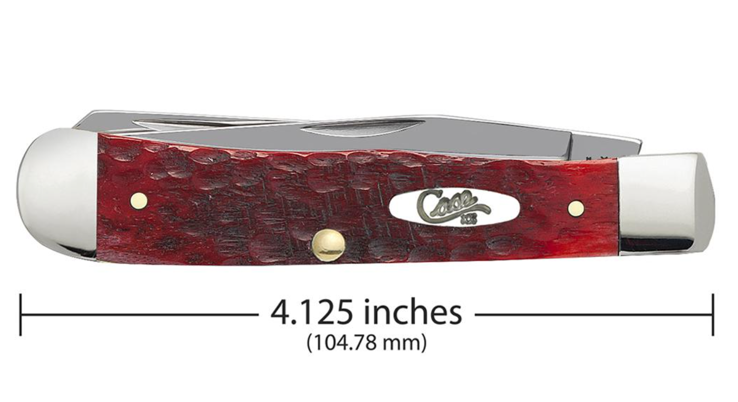 Case Dark Red Bone Standard Jig Chrome Vanadium Trapper (06984