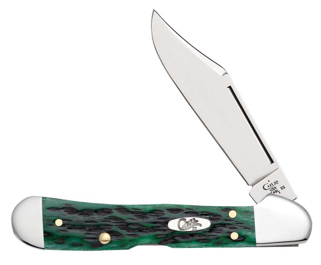 Case Pocket Worn® Bermuda Green Bone Peach Seed Jig Mini