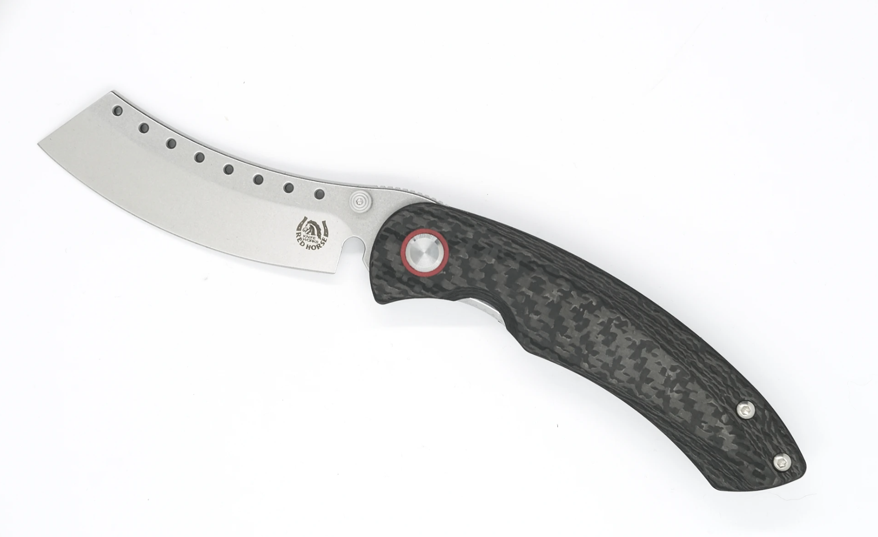 Red Horse Knife Works Hell Razor P Series with Carbon Fiber Handles/Sa ...