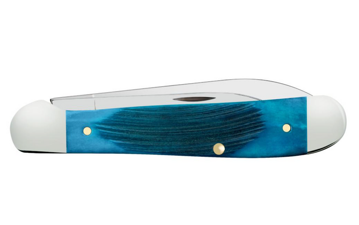 Chris Cutler BOX(日本盤、完品) Case XX #25596 Caribbean Blue Bone Sawcut Jig Peanut Knife 6220 SS