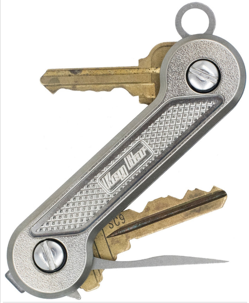 KeyBar KBR204 Titanium Crosshatch KeyBar EDC – KnifeJoy