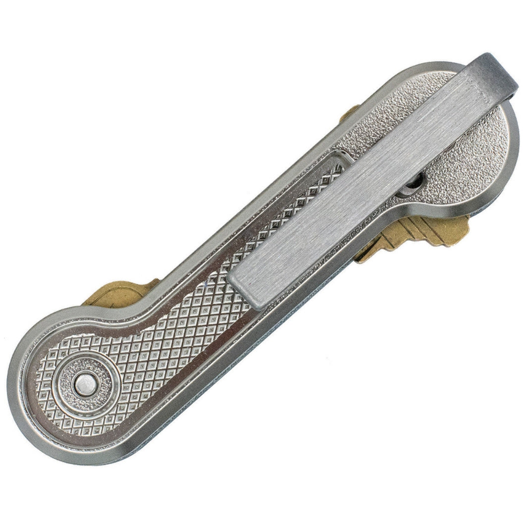 KeyBar KBR204 Titanium Crosshatch KeyBar EDC – KnifeJoy