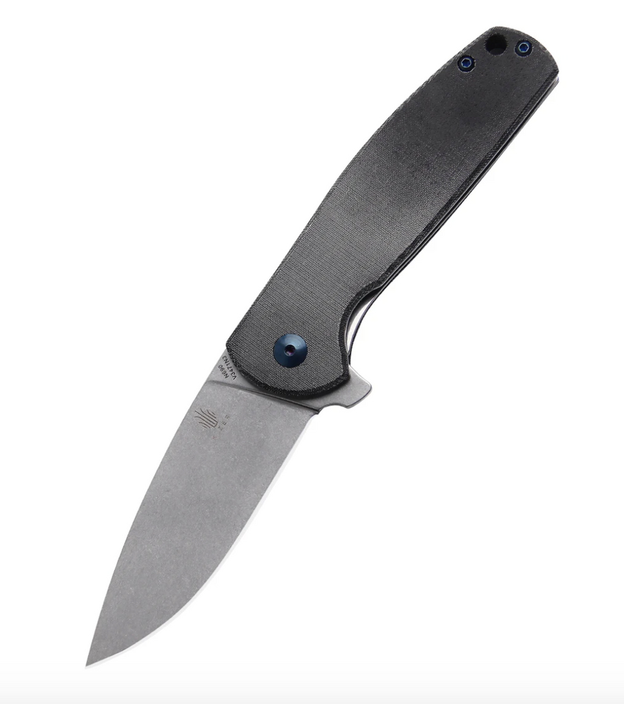 ⭐︎Photo3⭐︎ Kizer Gemini V3471N3 Stonewash with Black Micarta Knife – KnifeJoy