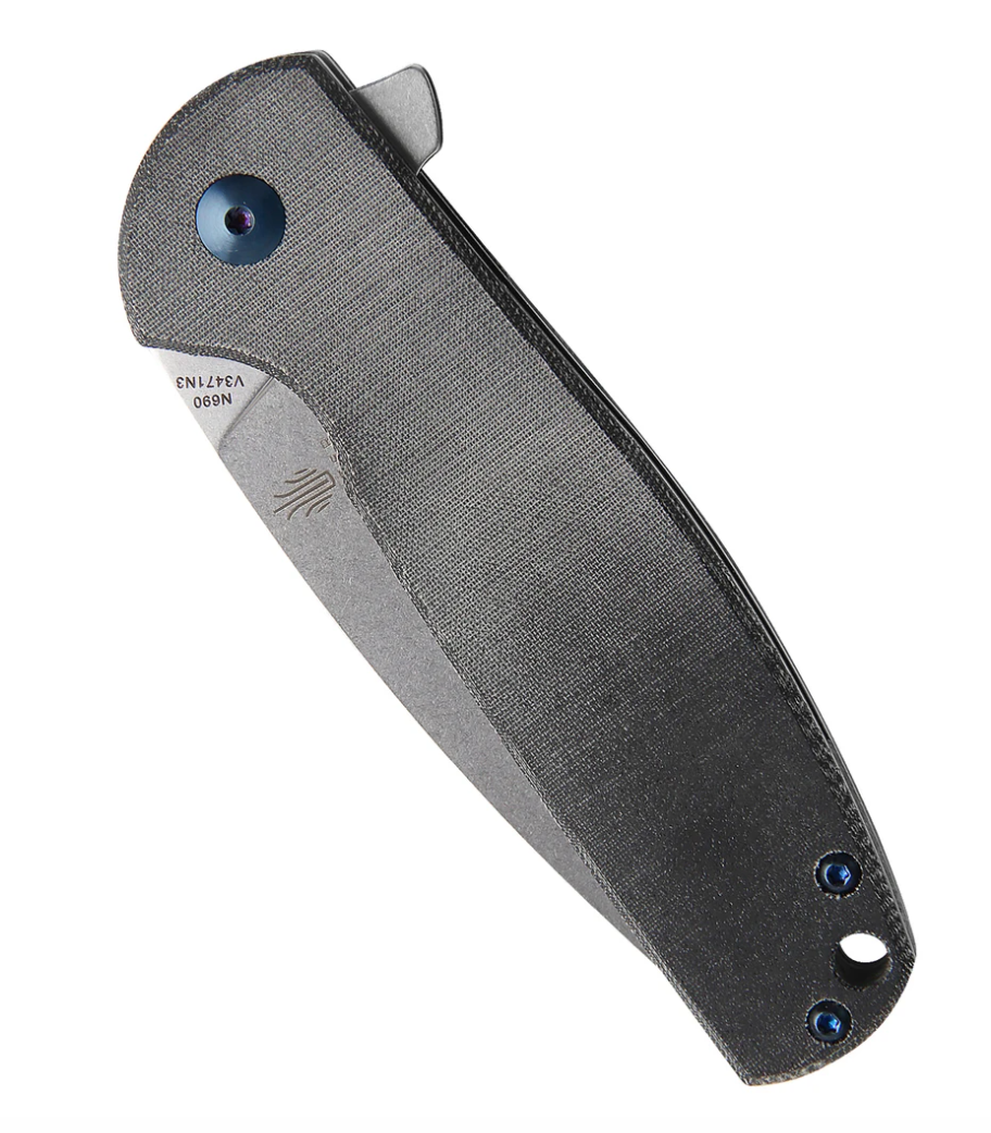 ⭐︎Photo3⭐︎ Kizer Gemini V3471N3 Stonewash with Black Micarta Knife – KnifeJoy