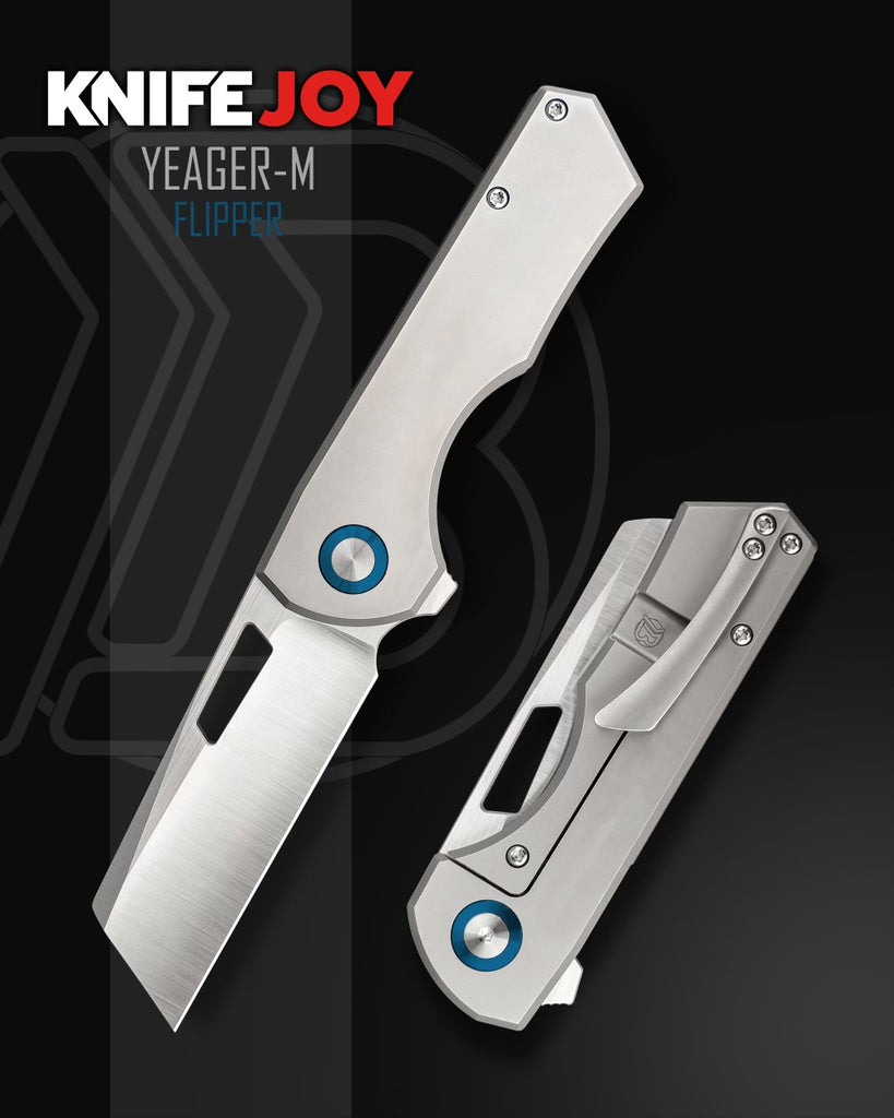 Brian Brown Knives Yeager-M Flipper KnifeJoy Exclusive Titanium Handle