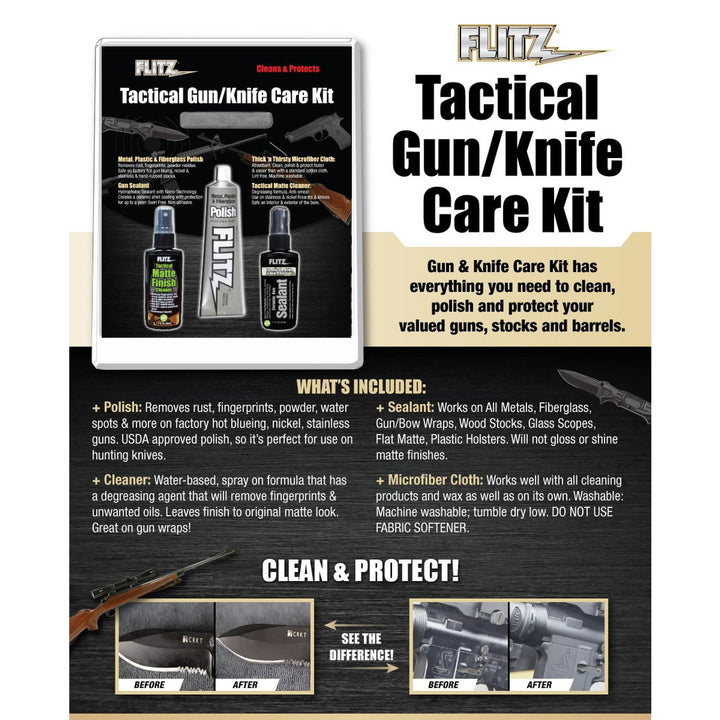 Flitz Polish FZ41502 Tactical Gun and Knife Care Kit – KnifeJoy